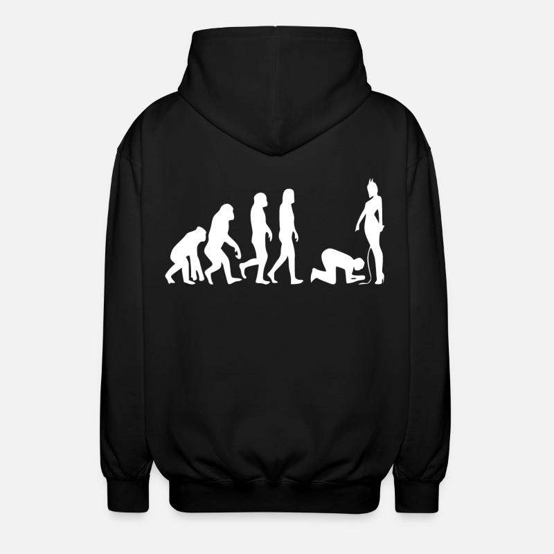 Evolution man - Unisex Hooded Jacket - black