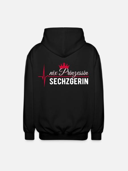 Nix Princess - Sechzgerin - ECG Pulse Gift - Unisex Hooded Jacket - black