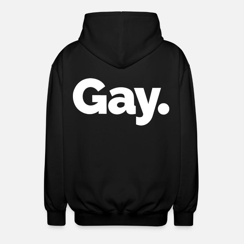 Gay. Pride Bold Typographie - Veste à capuche unisexe - noir