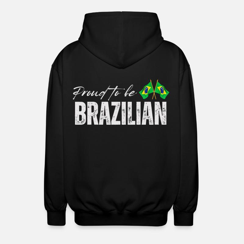 Fierté brésilienne, j'aime le Brésil - Veste à capuche unisexe - noir