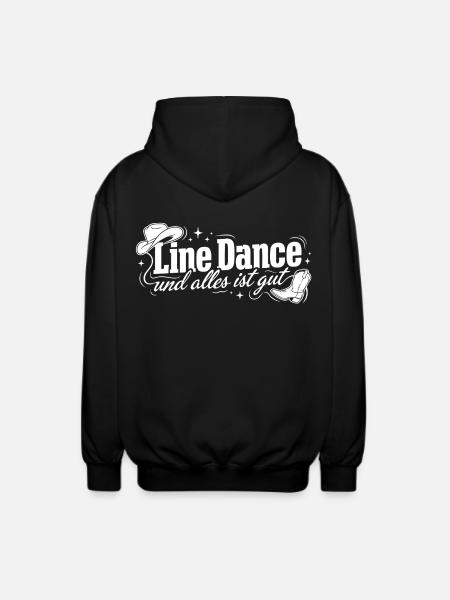 Line Dance: Alles ist gut - Unisex Kapuzenjacke - Schwarz