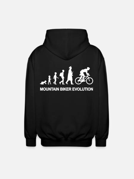 From child to mountain biker - Unisex Hooded Jacket - black
