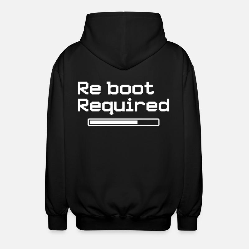 Reboot Required – Retro Gaming Style - Unisex Hooded Jacket - black