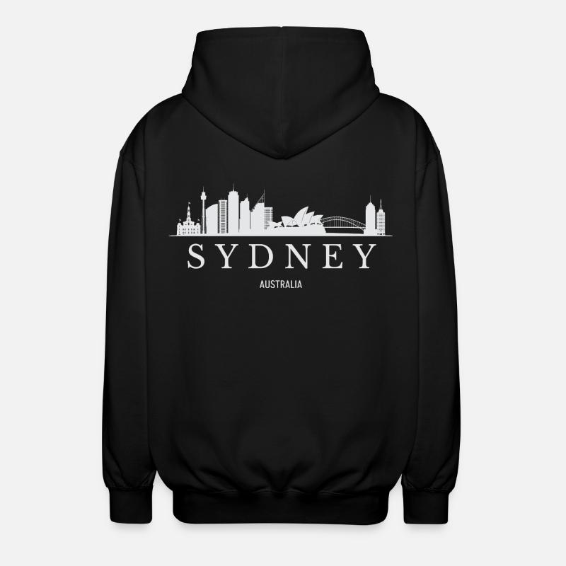 Sydney Skyline, Sydney Australie - Veste à capuche unisexe - noir