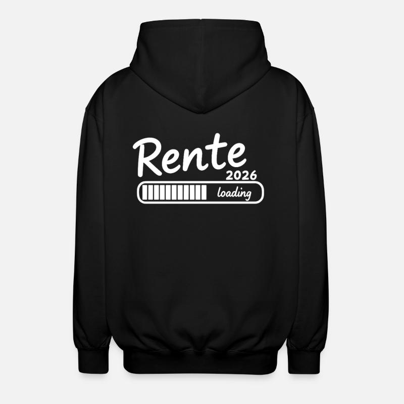 Rente 2026 loading Endlich Ruhestand - Unisex Kapuzenjacke - Schwarz