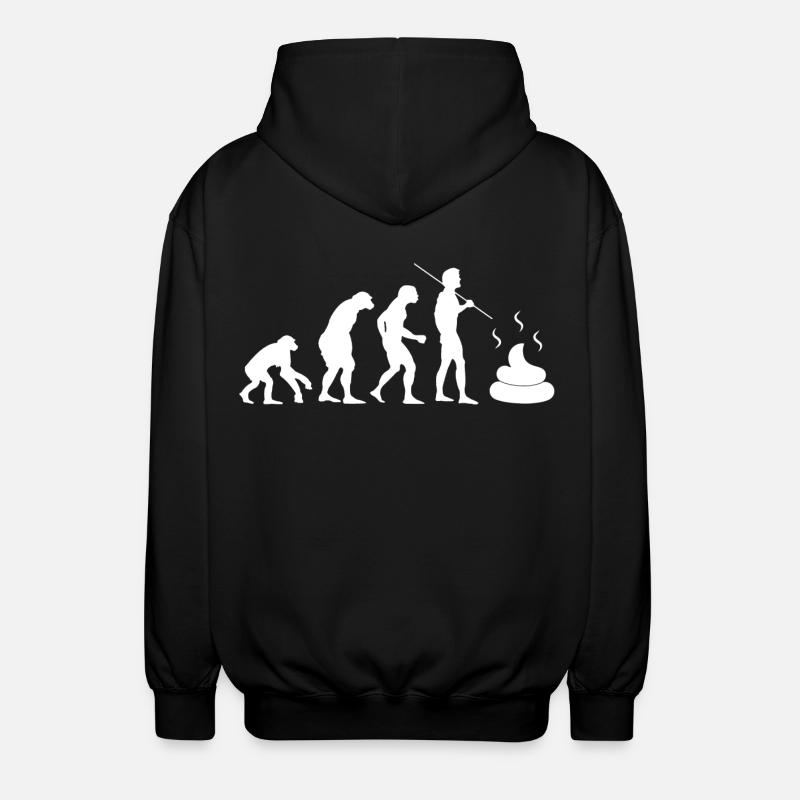 Darmevolution - Unisex Kapuzenjacke - Schwarz