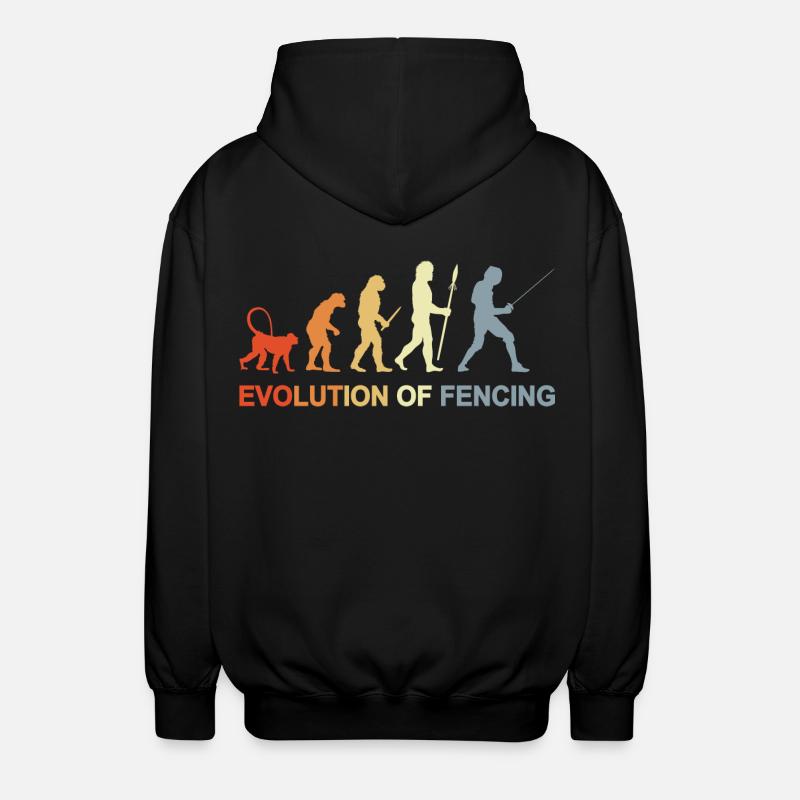 Évolution de l’escrime - Veste à capuche unisexe - noir