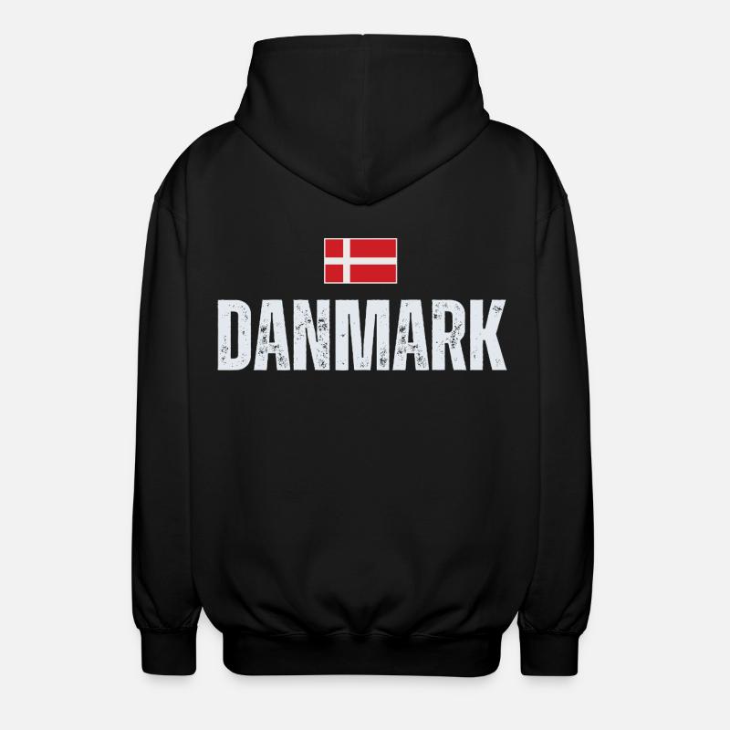 Danish pride, proud Dane - Unisex Hooded Jacket - black