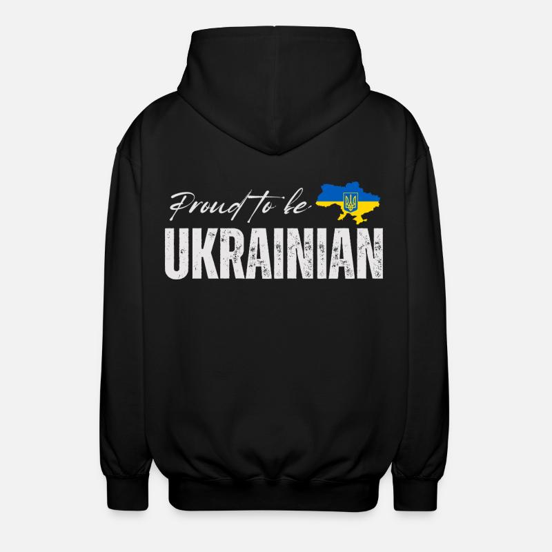 Fier Ukrainien, j’adore l’Ukraine - Veste à capuche unisexe - noir