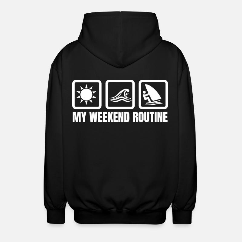 Ma routine du week-end - Veste à capuche unisexe - noir