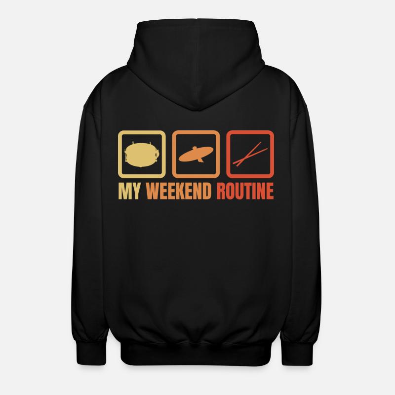 Ma routine du week-end - Veste à capuche unisexe - noir