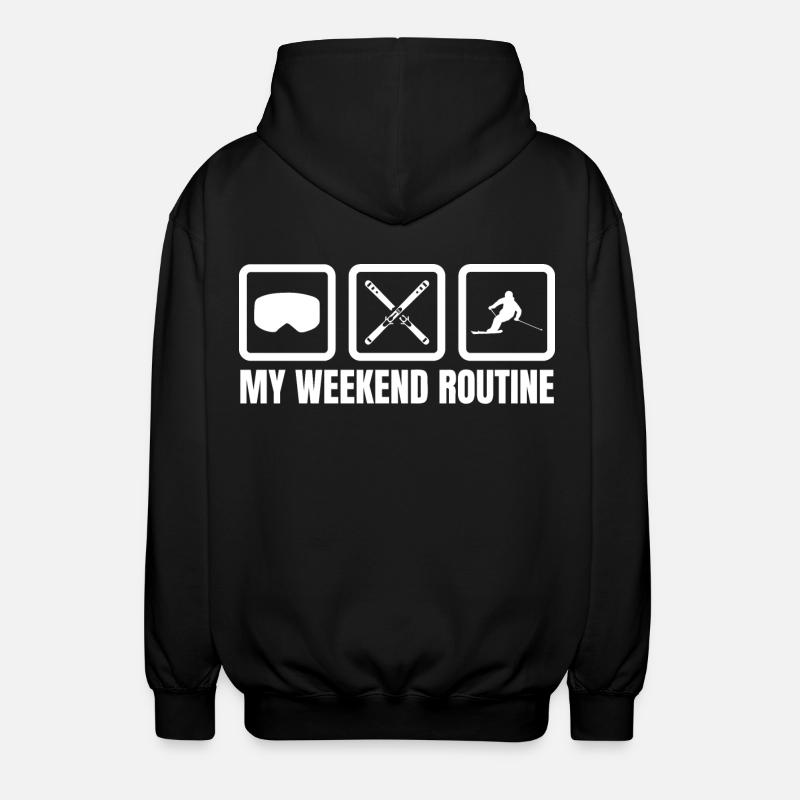 Ma routine du week-end - Veste à capuche unisexe - noir