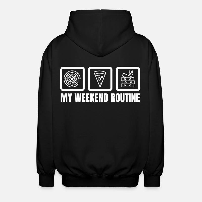 Ma routine du week-end - Veste à capuche unisexe - noir