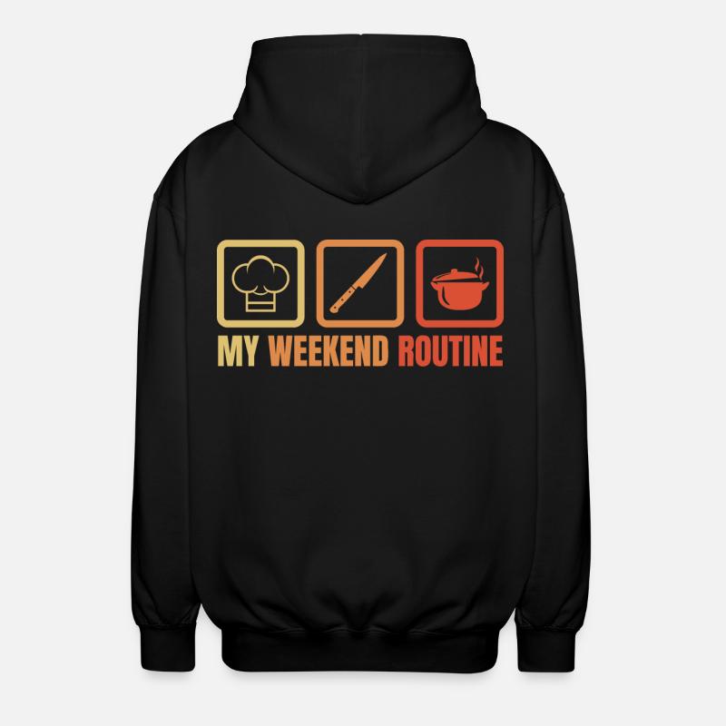 Cuisine du week-end - Veste à capuche unisexe - noir