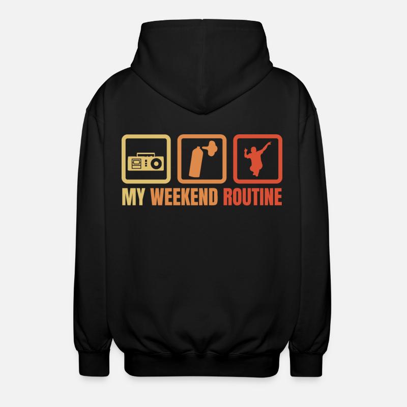 Break Dancer Weekend Routine - Unisex Hooded Jacket - black