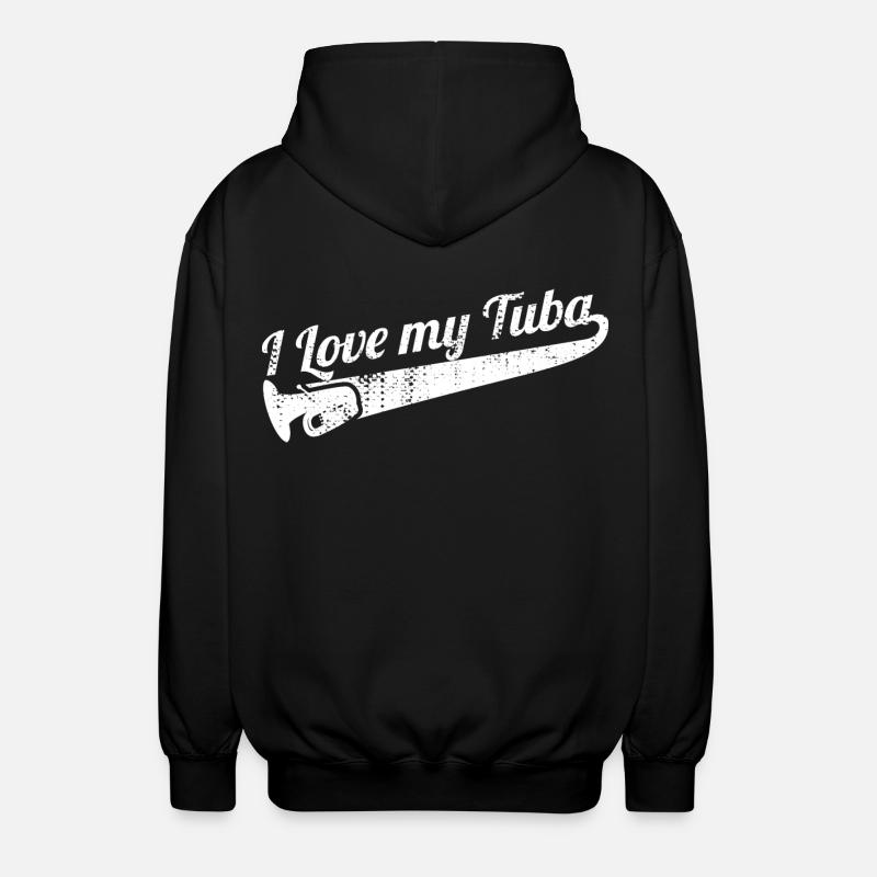 J’adore mon tuba - Veste à capuche unisexe - noir