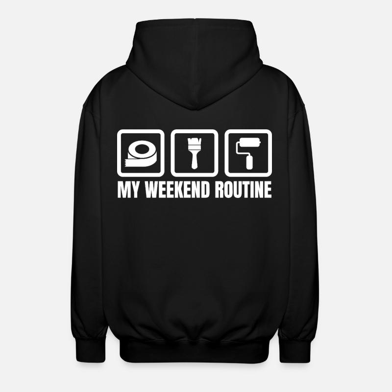 Ma routine du week-end - Veste à capuche unisexe - noir