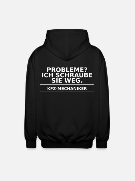 Car mechanic – problems? I unscrew them - Unisex Hooded Jacket - black