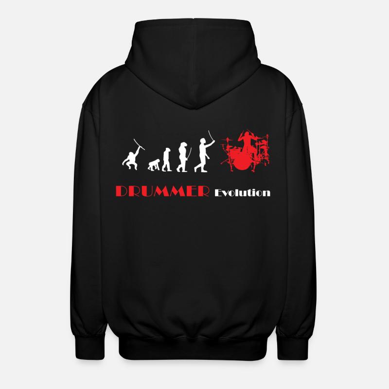DRUMMER Evolution rot - Unisex Kapuzenjacke - Schwarz