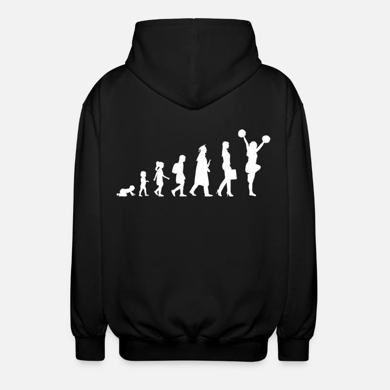 Evolution Of A Cheerleader - Unisex Kapuzenjacke - Schwarz