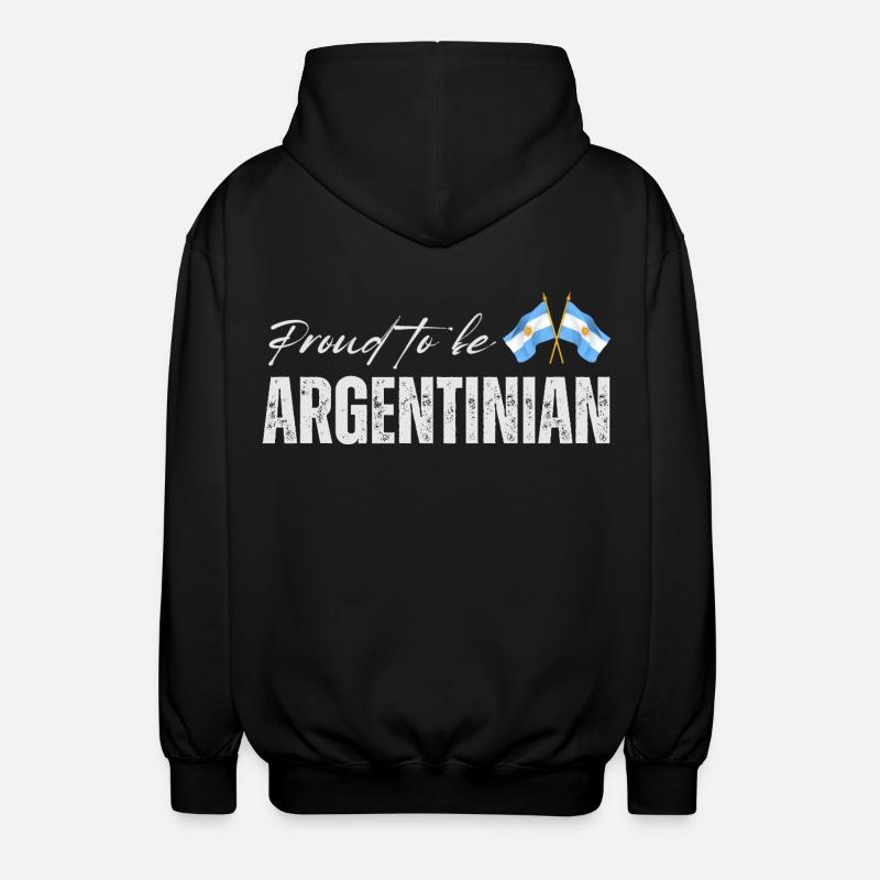 Stolzer Argentinier, ich liebe Argentinien - Unisex Kapuzenjacke - Schwarz