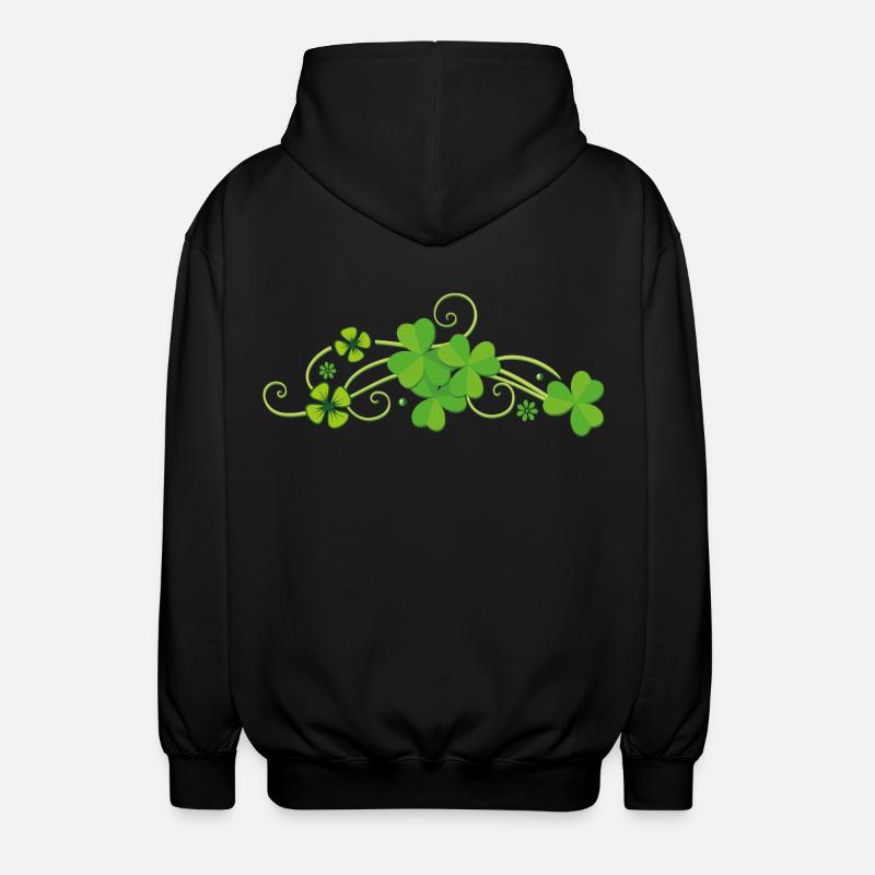 Trèfle chanceux trèfle Saint Patrick St-Sylvestre - Veste à capuche unisexe - noir