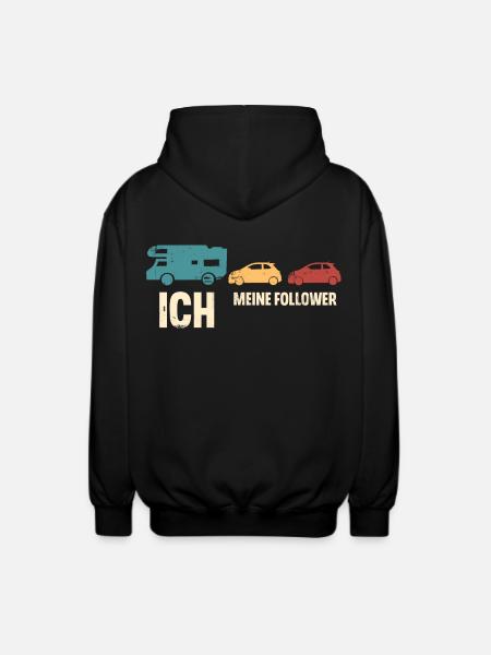 Camping Camper Wohnmobil - Unisex Kapuzenjacke - Schwarz