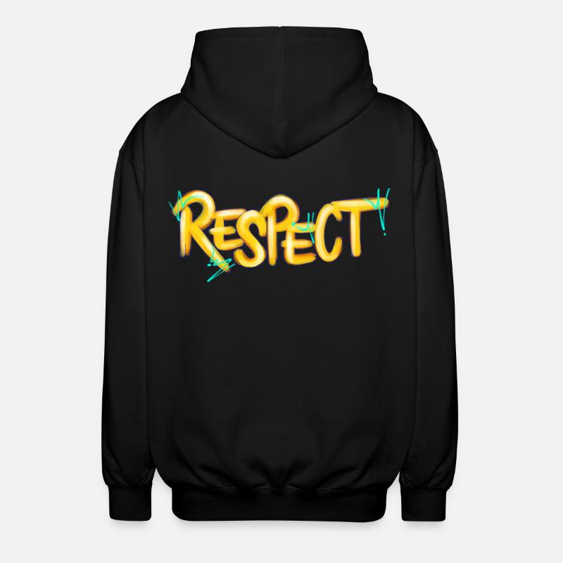 Respect au lettrage graffiti - Veste à capuche unisexe - noir