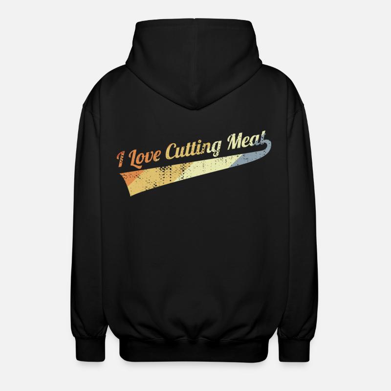 J’adore couper la viande - Veste à capuche unisexe - noir
