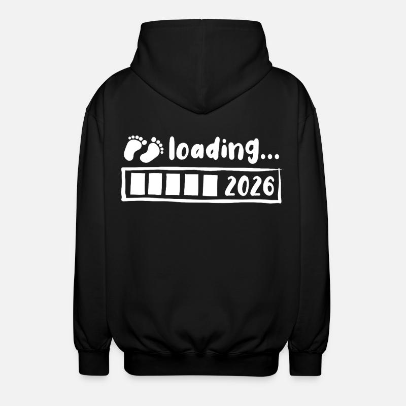 Baby 2026 loading - Pregnancy - Gift - Unisex Hooded Jacket - black
