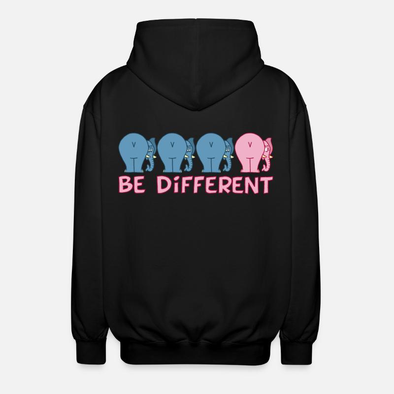Un éléphant différent - Veste à capuche unisexe - noir