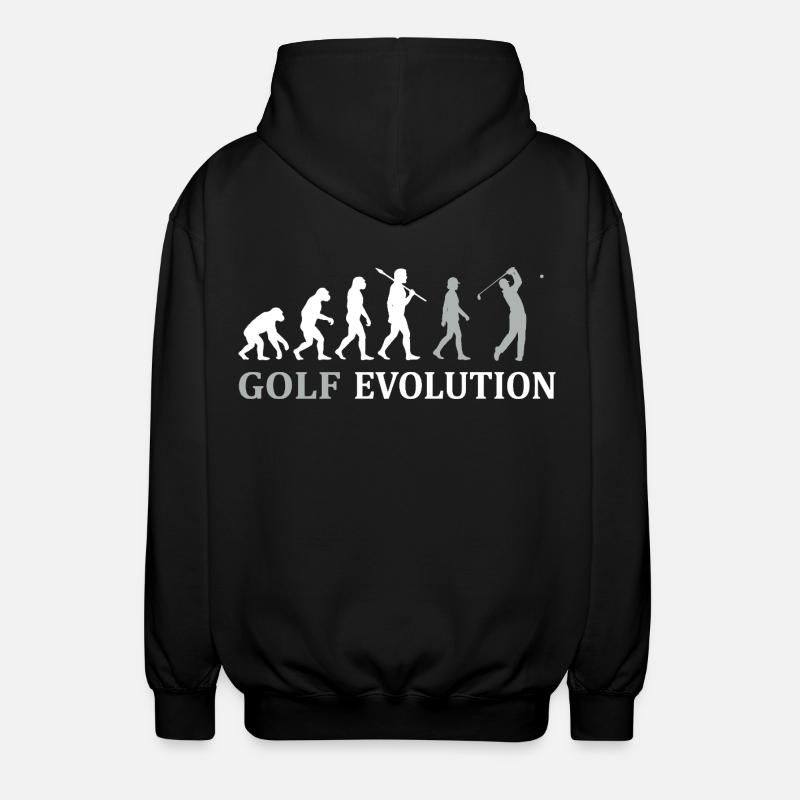 Golf Evolution – Das perfekte Golfer Geschenk - Unisex Kapuzenjacke - Schwarz