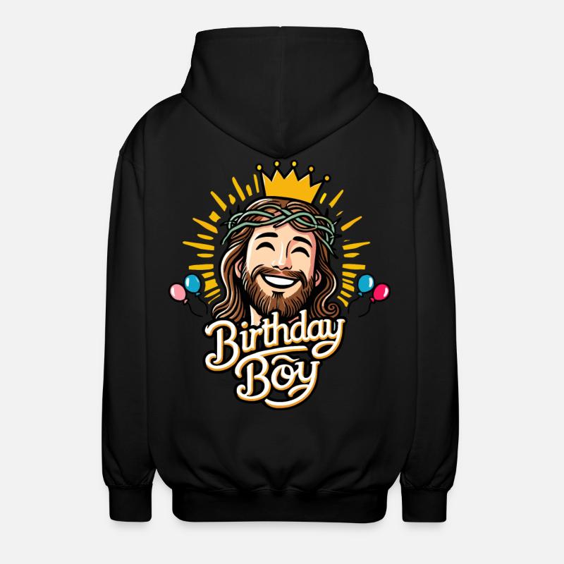 Jésus le garçon d’anniversaire - Veste à capuche unisexe - noir