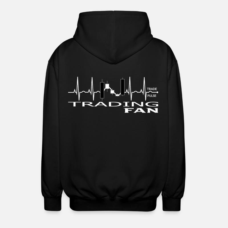 Conception de graphiques de trading Pulse - Veste à capuche unisexe - noir