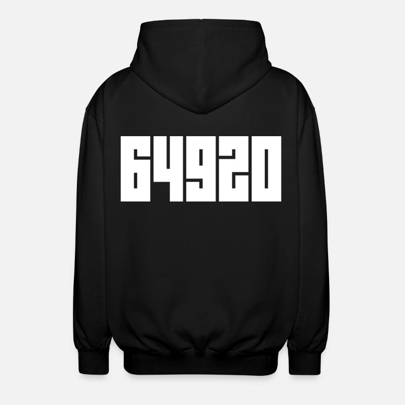 64920 Piła. Code postal de Piła - Veste à capuche unisexe - noir