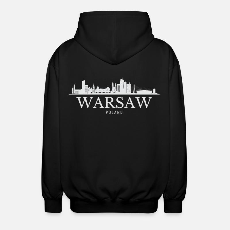 Horizon de Varsovie, Varsovie Pologne - Veste à capuche unisexe - noir