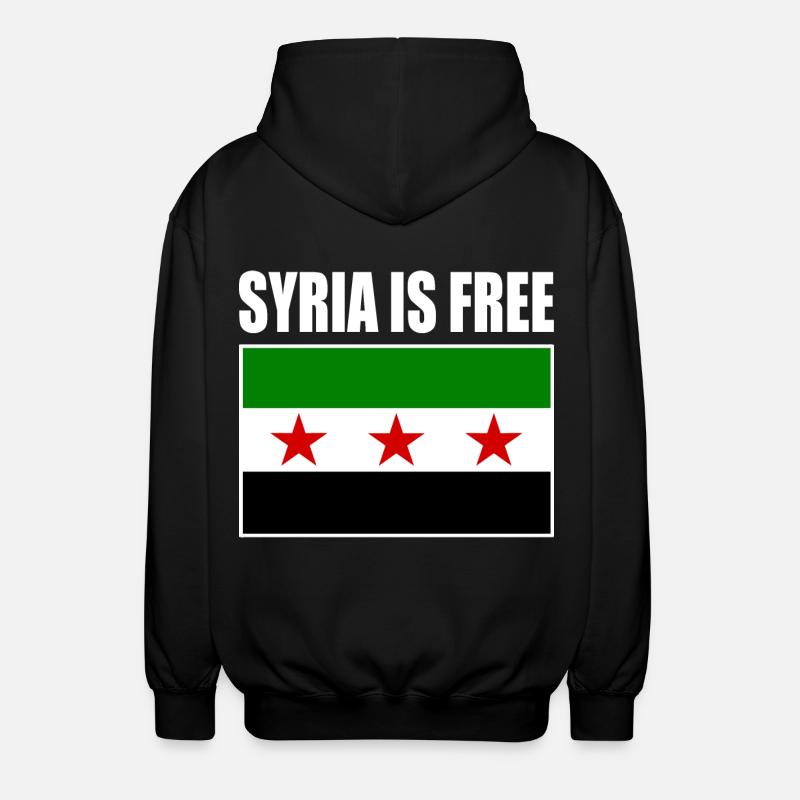 Drapeau de la Syrie - Veste à capuche unisexe - noir