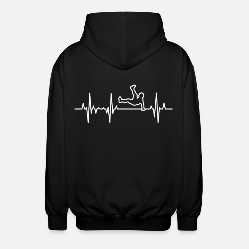 Ligne de cœur breakdance - Veste à capuche unisexe - noir