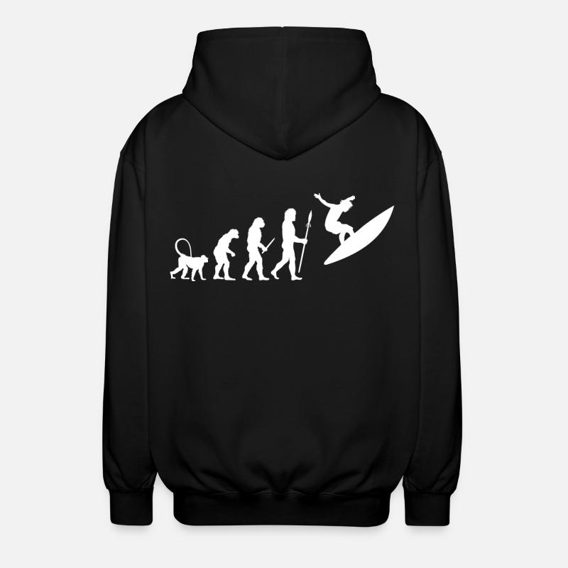 Évolution du surf - Veste à capuche unisexe - noir