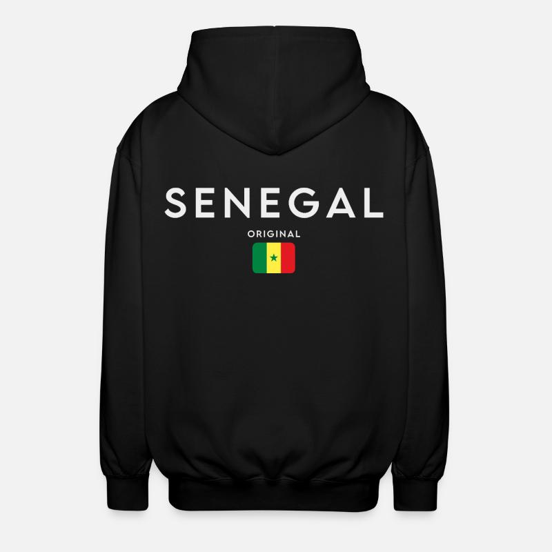 Drapeau sénégalais, fierté sénégalaise - Veste à capuche unisexe - noir