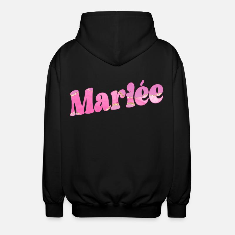Bride Wedding - Unisex Hooded Jacket - black