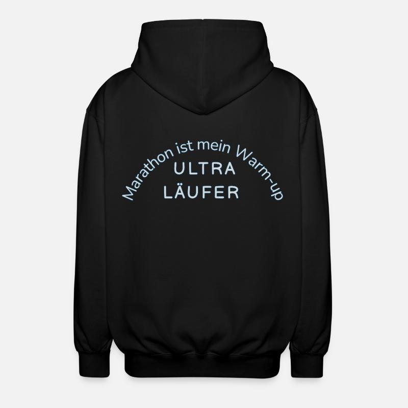 Ultramarathon Motif Statement Funny Uthra Runner - Unisex Hooded Jacket - black