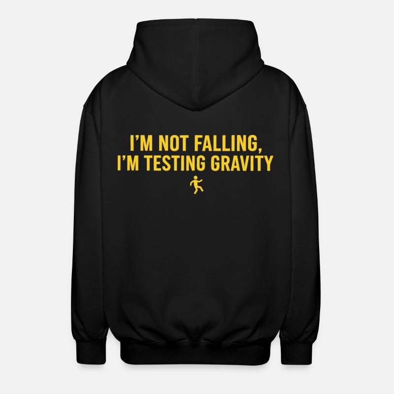 Falling down funny - Unisex Hooded Jacket - black