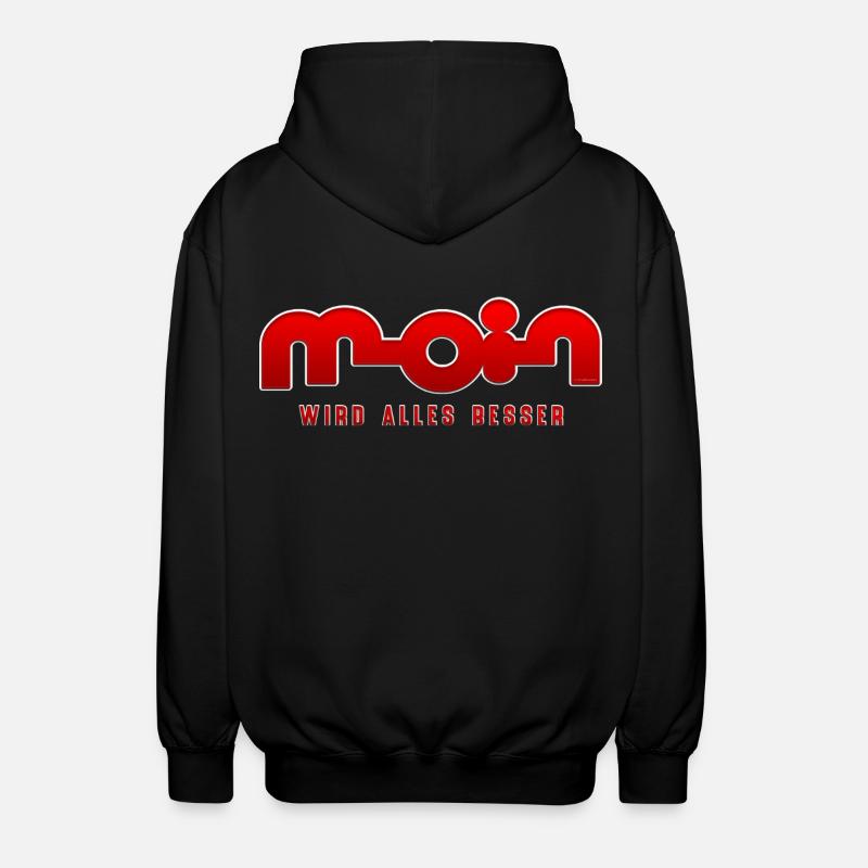 Moin wird alles besser - Unisex Kapuzenjacke - Schwarz