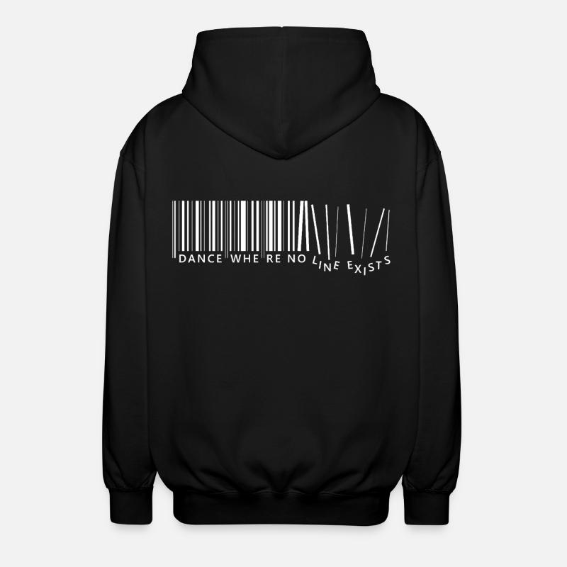 dance where no line exists - Unisex Kapuzenjacke - Schwarz