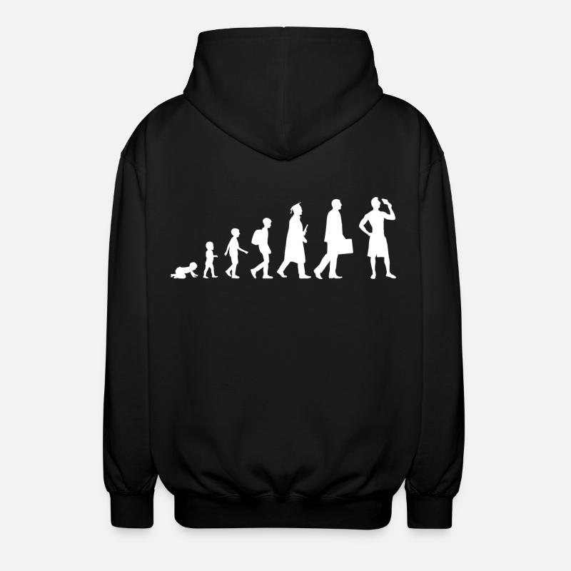 Ice Cream Evolution - Unisex Hooded Jacket - black