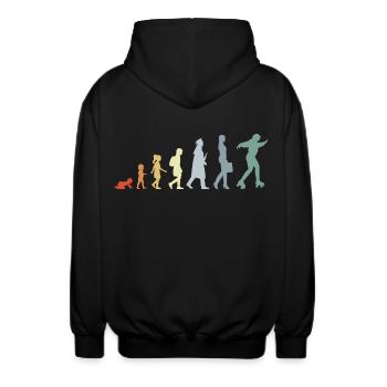 Roller Skater Evolution - Unisex Kapuzenjacke - Schwarz - Hinten - AI Model Male 185 light (185cm)