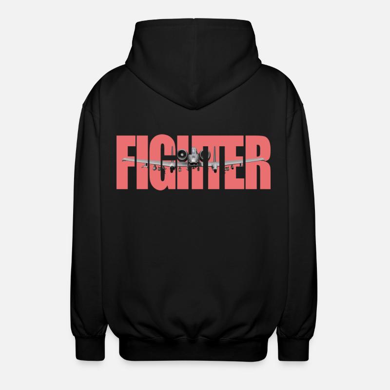 Fighter A-10 Thunderbolt II - Unisex Kapuzenjacke - Schwarz