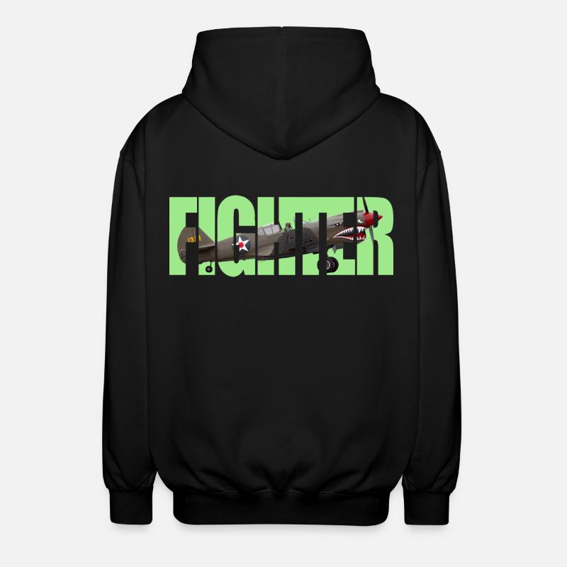 Fighter P-40 Warhawk - Unisex Kapuzenjacke - Schwarz