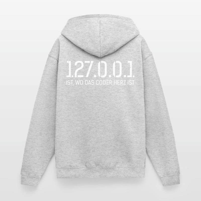 Science Coder 127.0.0.1 IS. WHERE CODER'S HEART IS Unisex Hooded Jacket